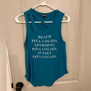 Express blue tank size xs Pina Colada